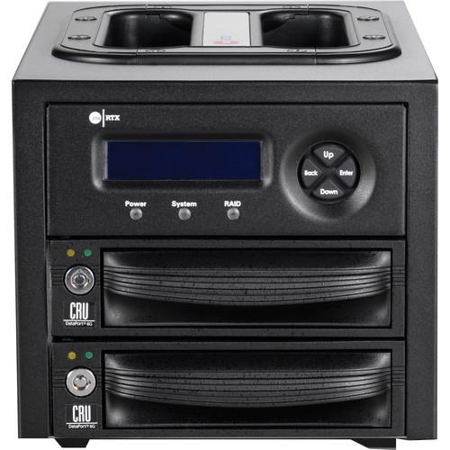 CRU-DataPort RTX221-3QR 1 Latched Bay Tower with 2 x Removable DP10 Drive Carriers