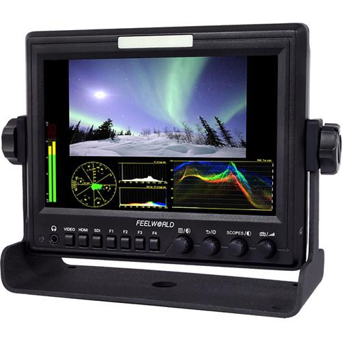 FeelWorld 7" IPS 1280 x 800 Camera-Top Monitor with Waveform and Scope Functions, and HDMI-to-SDI Output