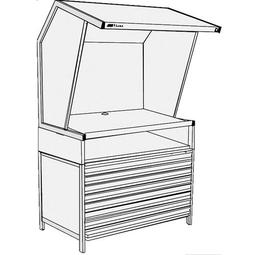 GTI CVX-3052 DS TS FD Color Viewing Station with Two Light Qualities, Table Stand, and Flat File Drawers