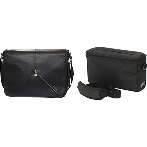 Jill-E Designs Sasha 13" Laptop Leather Bag with E-Go Camera Insert