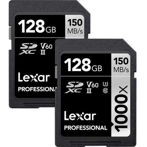 Lexar 128GB Professional 1000x UHS-II SDXC