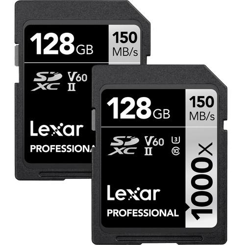 Lexar 128GB Professional 1000x UHS-II SDXC Memory Card
