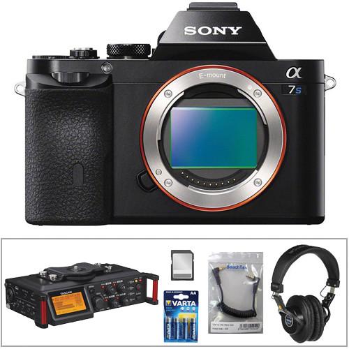 Sony Alpha a7S Mirrorless Digital Camera with Portable Recorder Audio Solutions Kit