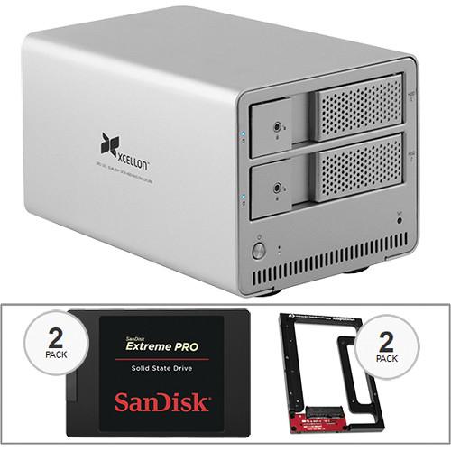 Xcellon DRD-101 960GB Dual-Bay Enclosure Kit with SanDisk SSDs