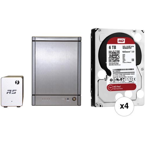 HighPoint RocketStor 6324AS 24TB 4-Bay Thunderbolt 2 RAID Array Kit