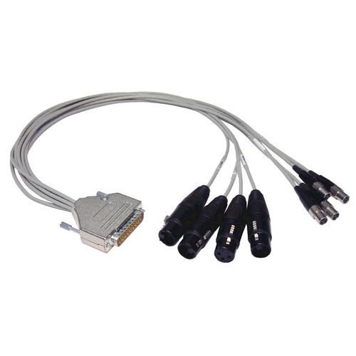 PSC FSOLMCAB03 - 4 XLRF and 4 XLRF-Mini to DB25M Solice-Mini Input Cable