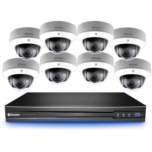 Swann 8-Channel 3MP NVR with 2TB HDD and 8 3MP Outdoor Dome Cameras