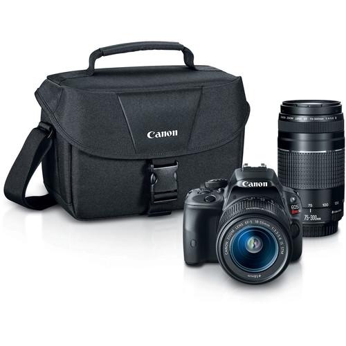 Canon EOS Rebel SL1 DSLR Camera with 18-55mm and 75-300mm Lenses Bundle