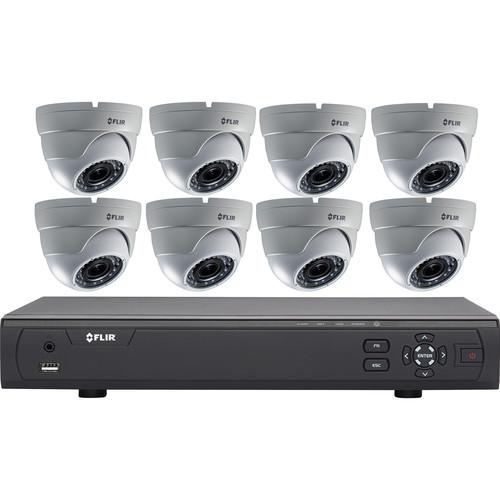 FLIR MPX 3100 Series 8-Channel DVR with 2TB HDD and 8 Dome Cameras