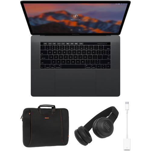 Apple 15.4" MacBook Pro with Touch Bar Kit with Rugged Sleeve, JBL Bluetooth Headphones, & Accessories