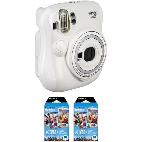 FUJIFILM INSTAX Mini 25 Instant Camera with NYC Edition Instant Film Kit