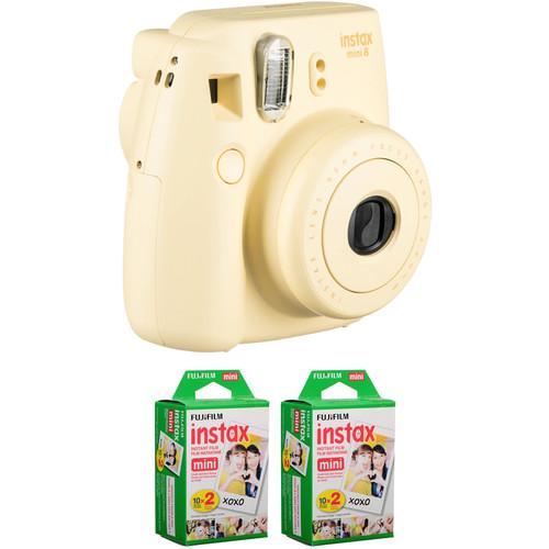 FUJIFILM instax mini 8 Instant Film Camera with Two Twin Packs of Film Kit