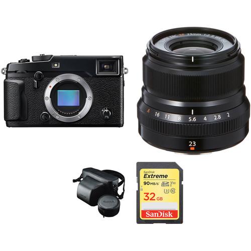 FUJIFILM X-Pro 2 Digital Camera with XF 23mm f 2 R WR Lens Accessories Kit