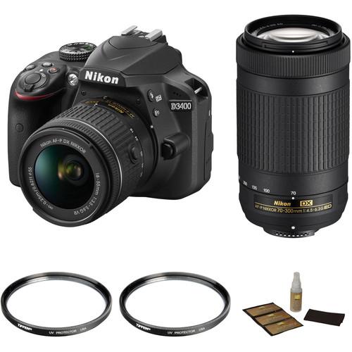 Nikon D3400 with 18-55mm and 70-300mm