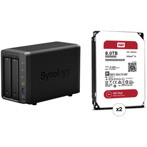 Synology DiskStation 16TB DS718 2-Bay NAS Enclosure Kit with WD NAS Drives