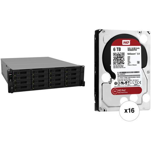 Synology RackStation RS2818RP 96TB 16-Bay NAS Enclosure Kit with WD NAS Drives