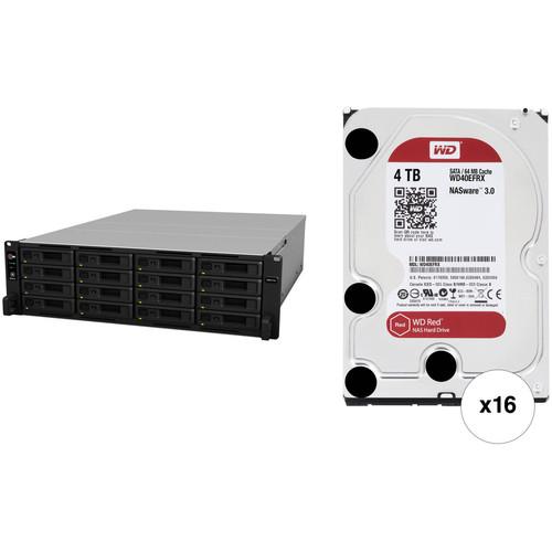 Synology RackStation RS4017xs 64TB 16-Bay NAS Enclosure Kit with WD NAS Drives