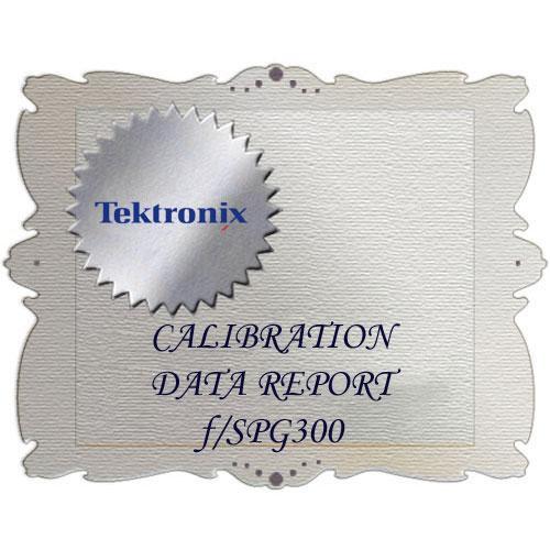 Tektronix D1 Calibration Data Report for SPG300