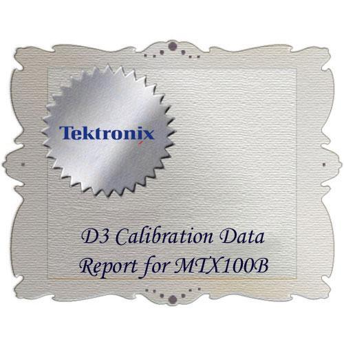 Tektronix D3 Calibration Data Report for
