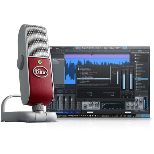 Blue Raspberry Studio - Mobile USB iOS Microphone with Recording and Mastering Software Bundle, Blue, Raspberry, Studio, Mobile, USB, iOS, Microphone, with, Recording, Mastering, Software, Bundle