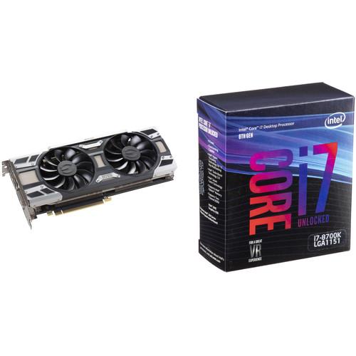 EVGA GeForce GTX 1070 SC GAMING Graphics Card & Intel Core i7-8700K 6-Core Processor Kit