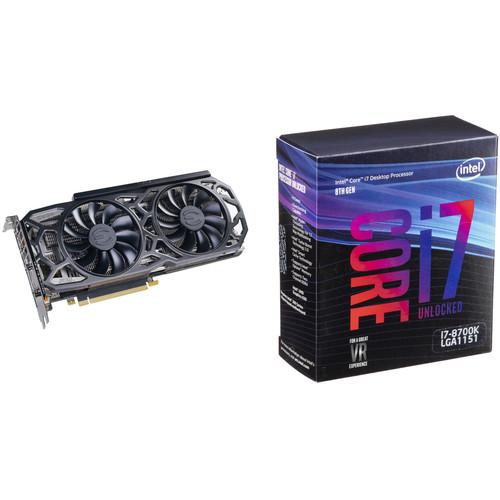 EVGA GeForce GTX 1080 Ti SC GAMING Black Edition Graphics Card & Intel Core i7-8700K 6-Core Processor Kit