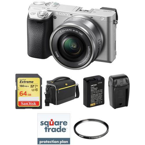 Sony Alpha a6300 Mirrorless Digital Camera with 16-50mm Lens Deluxe Kit
