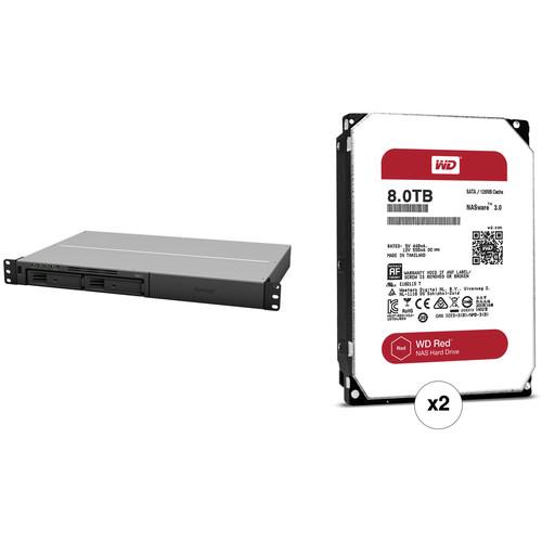 Synology RackStation 16TB RS217 2-Bay NAS Enclosure Kit with WD NAS Drives