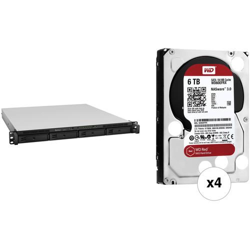 Synology RackStation 24TB RS818 4-Bay NAS Server Kit with WD NAS Drives