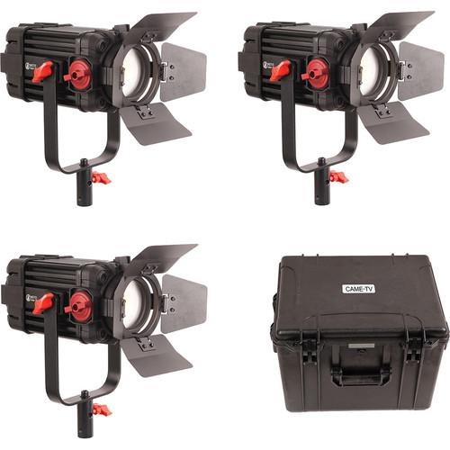 CAME-TV Boltzen 100W Fresnel Focusable LED Daylight 3-Light Kit