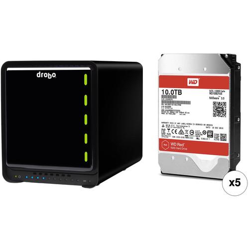 Drobo 5D3 50TB 5-Bay Thunderbolt 3 Enclosure Kit with WD NAS Drives