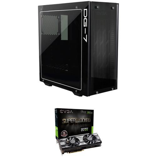 EVGA GeForce GTX 1070 SC GAMING Black Edition Graphics Card & EVGA DG-75 Mid-Tower Case Kit