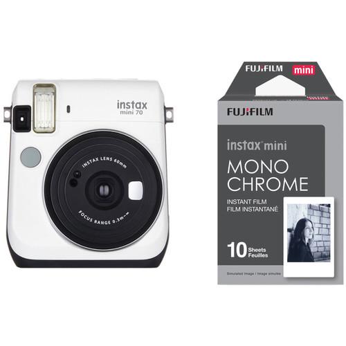 FUJIFILM INSTAX Mini 70 Instant Film Camera with Monochrome Film Kit