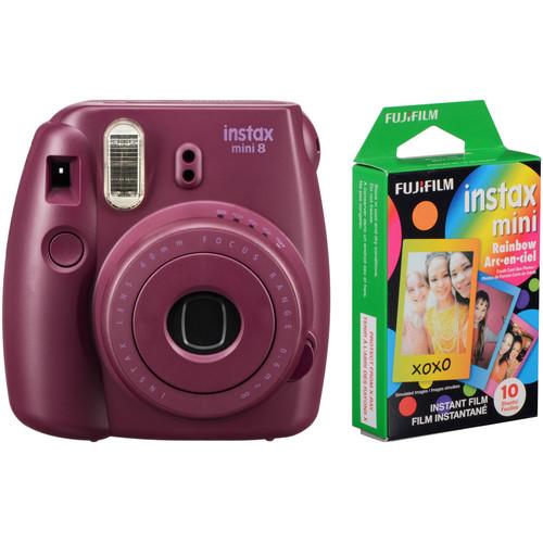 FUJIFILM INSTAX Mini 8 Instant Film Camera with Rainbow Instant Film Kit