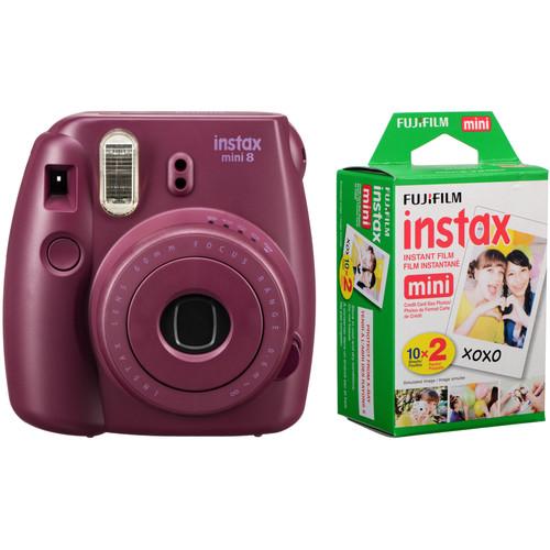 FUJIFILM INSTAX Mini 8 Instant Film Camera with Twin Pack of Film Kit