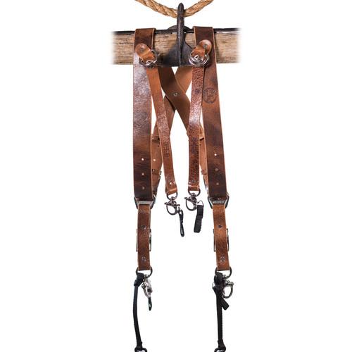 HoldFast Gear Money Maker 3-Camera Leather Harness