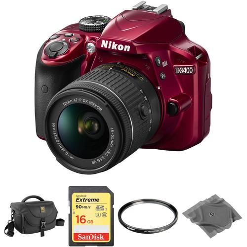 Nikon D3400 DSLR Camera with 18-55mm Lens Basic Kit