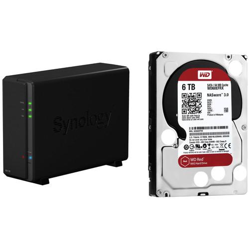 Synology DiskStation 6TB DS118 1-Bay NAS Enclosure Kit with WD NAS Drives