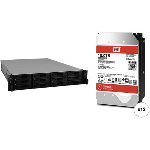 Synology RackStation RS2418RP 120TB 12-Bay NAS Enclosure Kit with WD NAS Drives