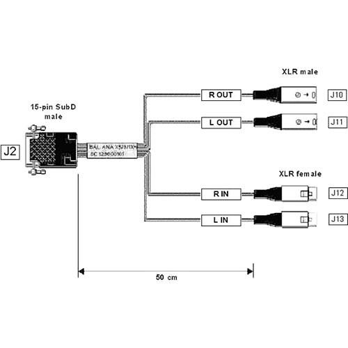 Digigram Cable - VX222HR Balanced Analog I O Replacement Cable