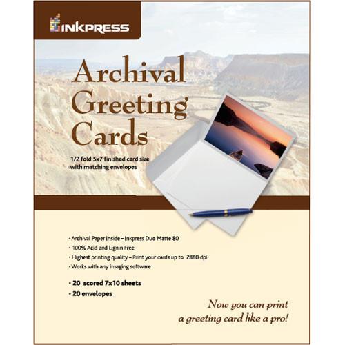 Inkpress Media Archival Greeting Cards 7x10" Scored