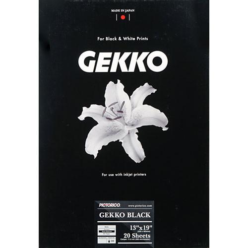 Pictorico Gekko Black Paper for Inkjet - 13 x 19" - 20 Sheets
