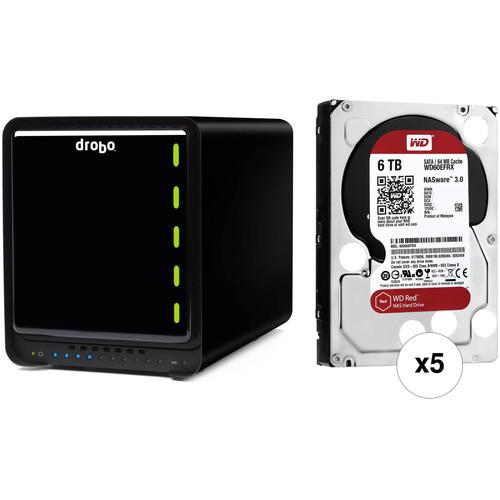 Drobo 5C 30TB 5-Bay USB 3.0 Type-C Enclosure Kit with WD NAS Drives