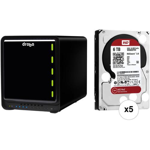 Drobo 5D3 30TB 5-Bay Thunderbolt 3 Enclosure Kit with WD NAS Drives