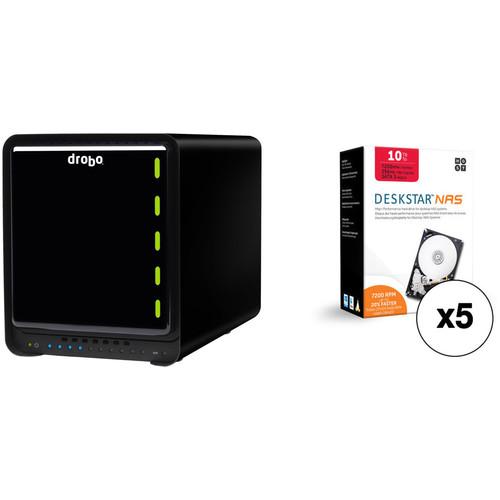 Drobo 5D3 50TB 5-Bay Thunderbolt 3 Enclosure Kit with HGST NAS Drives