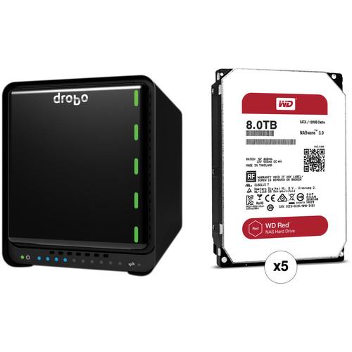 Drobo 5N2 40TB 5-Bay NAS Enclosure Kit with WD NAS Drives