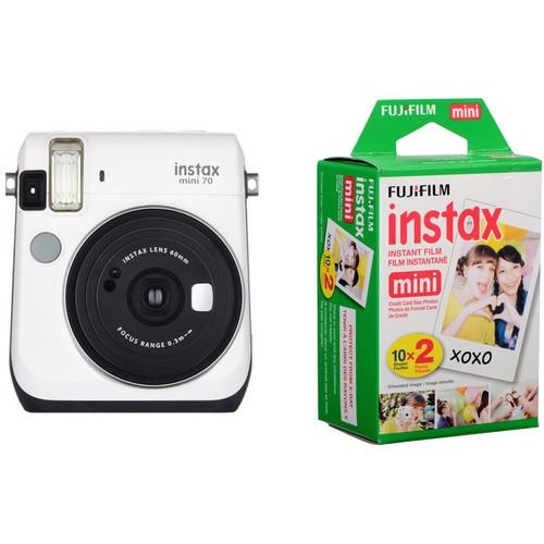 FUJIFILM INSTAX Mini 70 Instant Film Camera with 20 Sheets Film Kit, FUJIFILM, INSTAX, Mini, 70, Instant, Film, Camera, with, 20, Sheets, Film, Kit
