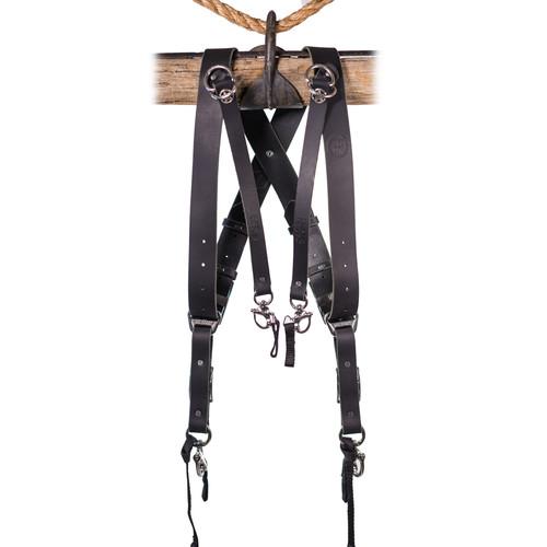 HoldFast Gear Money Maker 3-Camera Leather Harness