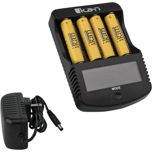 ikan ICH-SC4 Battery Charger with Four 18650 2600mAh Batteries
