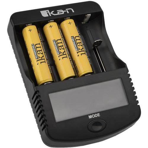 ikan ICH-SC4 Battery Charger with Three 18650 2600mAh Batteries